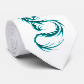 エメラルドのドラゴンのタイ ネクタイ (ロール)