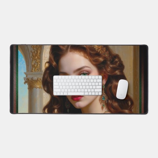 エメラルドのポートレート デスクマット (キーボード&マウス)