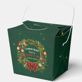 エメラルドのリース クリスマスパーティー フェイバーボックス
