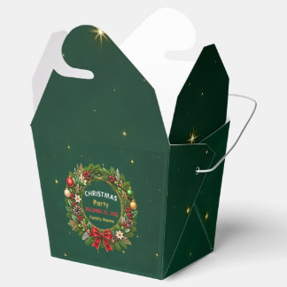 エメラルドのリース クリスマスパーティー フェイバーボックス
