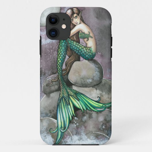 エメラルドの人魚 iPhoneケース Case-Mate iPhoneケース (裏面)