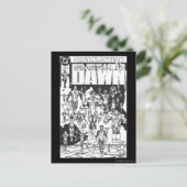 エメラルドの夜明けのカバー、白黒 ポストカード (スタンド正面)