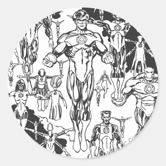 エメラルドの夜明けのカバー、白黒 ラウンドシール (正面)