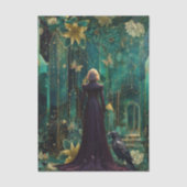 エメラルドの夢 ファンタジー 森の女王 デコパージュ 薄葉紙 (正面)
