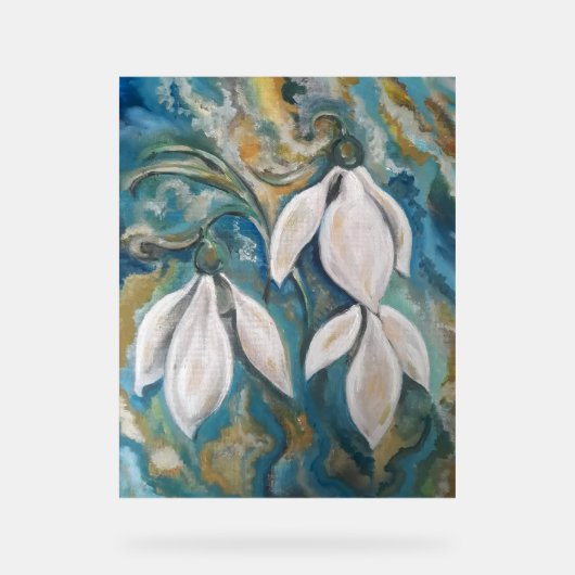 エメラルドの庭の雪の滴 アクリルサイン (正面)