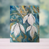 エメラルドの庭の雪の滴 アクリルサイン (ニュートラル)