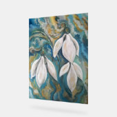 エメラルドの庭の雪の滴 アクリルサイン (傾斜)