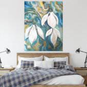 エメラルドの庭の雪の滴 キャンバスプリント (インサイチュ (寝室))