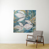 エメラルドの庭の雪の滴 タペストリー (インサイチュ(横))