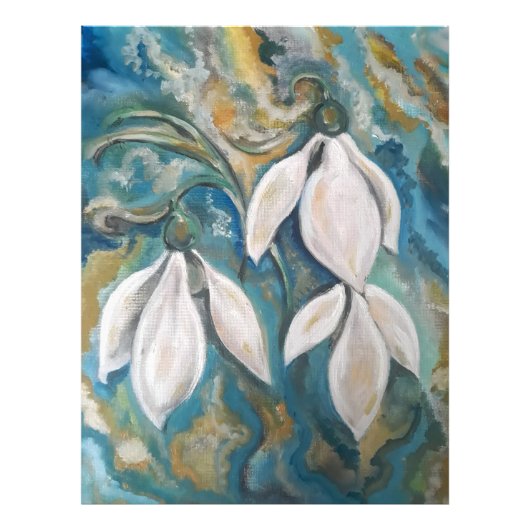 エメラルドの庭の雪の滴 フォトプリント            (正面)