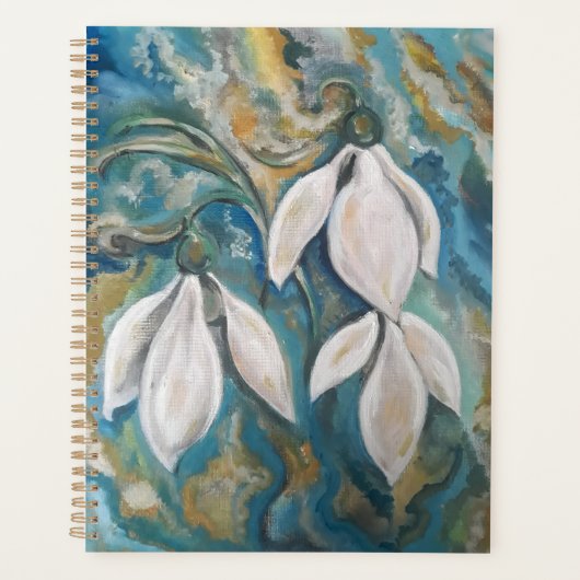 エメラルドの庭の雪の滴 プランナー手帳 (正面)