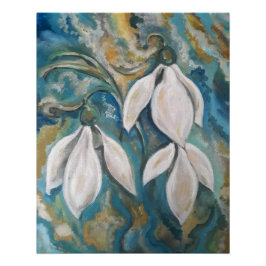 エメラルドの庭の雪の滴 ポスター