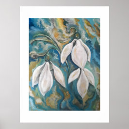 エメラルドの庭の雪の滴 ポスター