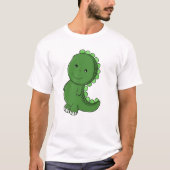 エメラルドの恐竜チャーム Tシャツ (正面)