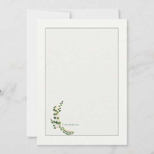 エメラルドの枝の招待状 招待状 (裏面)