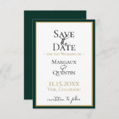 エメラルドの森の日付を保存 案内状 (正面/裏面)