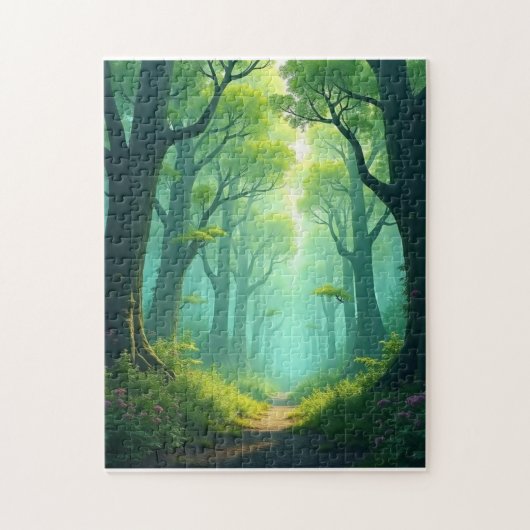エメラルドの森を歩く ジグソーパズル (縦)