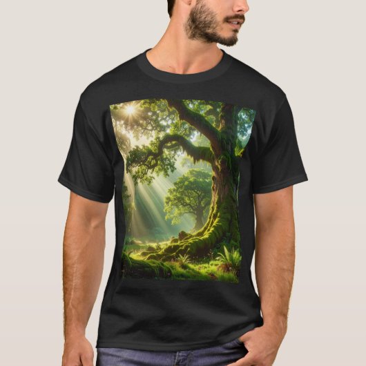 エメラルドの森: 古代の光 Tシャツ (正面)