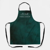 エメラルドの水彩ビジネス エプロン (正面)