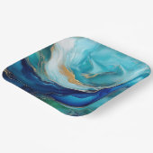 エメラルドの波:青と緑の交響曲 ペーパープレート (傾斜あり)