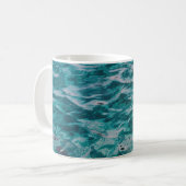 エメラルドの海の波 コーヒーマグカップ (正面左)