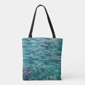 エメラルドの海の波 トートバッグ (裏面)