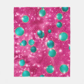 エメラルドの滴 フリースブランケット (正面)