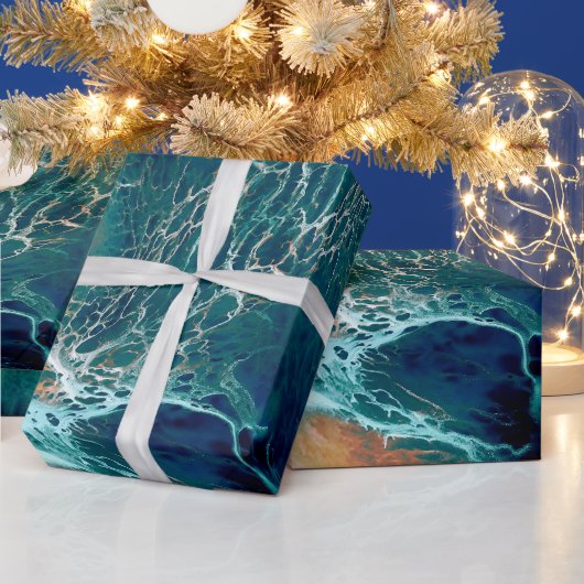 エメラルドの潮流 ラッピングペーパー (クリスマス)
