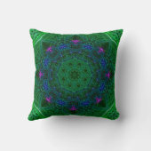 エメラルドの紫色のサファイアのドームの枕 クッション (裏面)