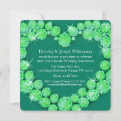 エメラルドの結婚記念日 55周年 パーティー招待状 招待状 (裏面)