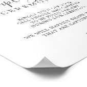 エメラルドの緑が詰まっていない式のサイン ポスター (角)