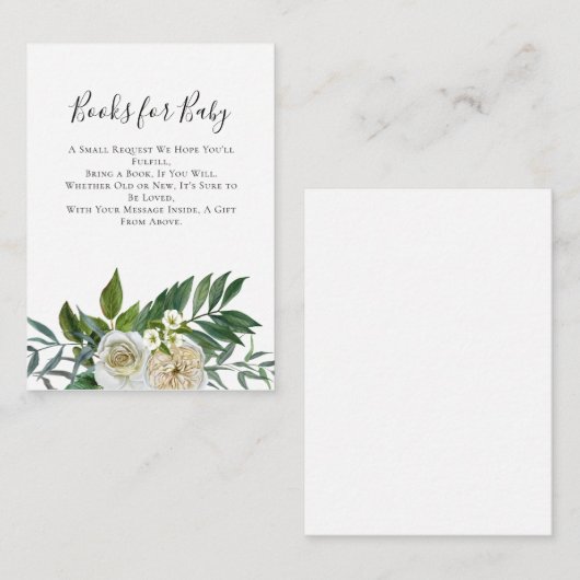 エメラルドの緑の本ベビーカード エンクロージャーカード (正面/裏面)