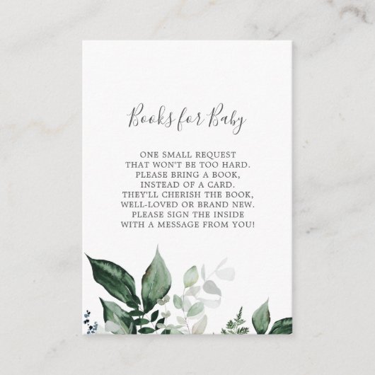 エメラルドの緑の赤ちゃんシャワーベビー エンクロージャーカード (正面)