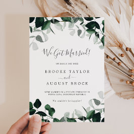 エメラルドの緑の駆け落ち宣言 案内状