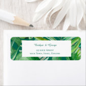 エメラルドの緑結婚の熱帯熱の戻りドレス ラベル (インサイチュ)