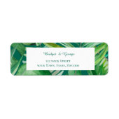 エメラルドの緑結婚の熱帯熱の戻りドレス ラベル (正面)