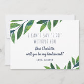 エメラルドの緑 – 私の花嫁になる 招待状 (正面)