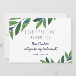 エメラルドの緑 – 私の花嫁になる 招待状