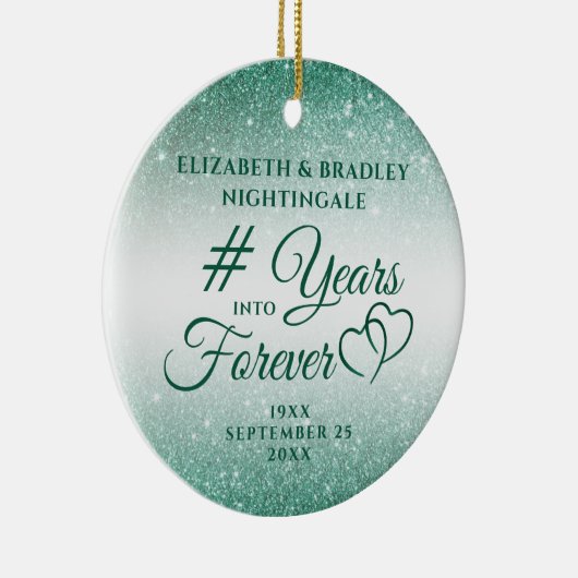 エメラルドの記念日を永遠に撮影 セラミックオーナメント (右)