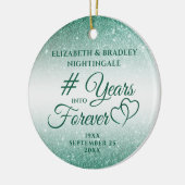 エメラルドの記念日を永遠に撮影 セラミックオーナメント (左)