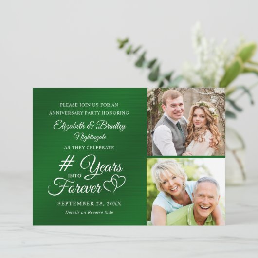 エメラルドの記念日ハートが何年も永遠に 招待状 (スタンド正面)