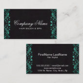 エメラルドの贅沢なサロンの名刺 名刺 (正面/裏面)