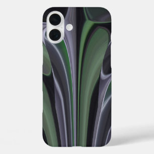 エメラルドの輝き 美しいグリーンオーロラテクスチャー iPhone 16 PLUSケース