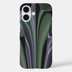 エメラルドの輝き 美しいグリーンオーロラテクスチャー iPhone 16ケース