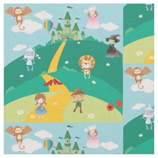エメラルドの都のオズの魔法使い背景 ファブリック (クローズアップ)