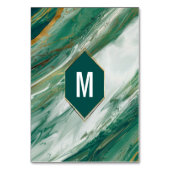 エメラルドの金ゴールドの抽象芸術の瑪瑙の大理石のテーブル数 テーブルナンバー (裏面)