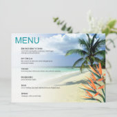 エメラルドは熱帯ビーチ結婚式メニュー|水に水をまきます メニュー (スタンド正面)