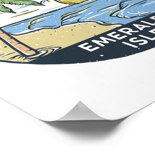 エメラルドアイルノースカロライナヴィンテージ ポスター (角)