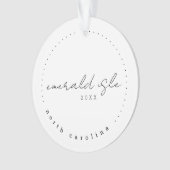 エメラルドアイルノースカロライナNCトラベルアメリカシンプル オーナメント (正面)