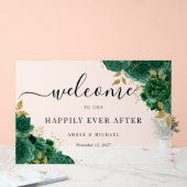 エメラルドアクリ結婚ルのサインの後 アクリルサイン (ウェディング)